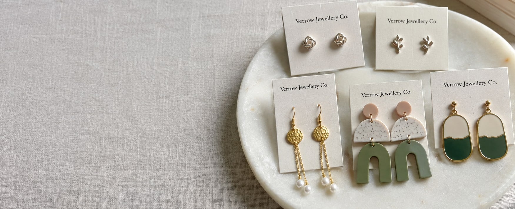 Custom printed earrings with logo