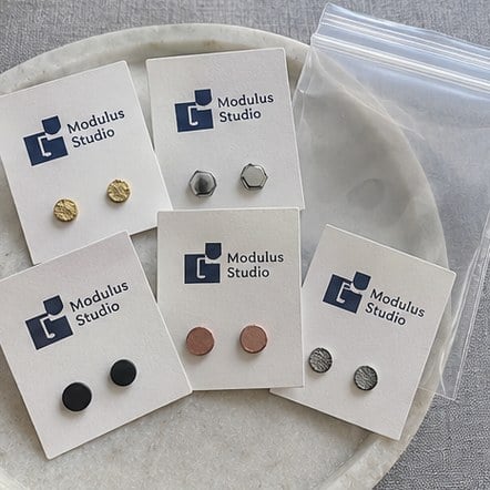 Earring Cards & Packaging with custom branding