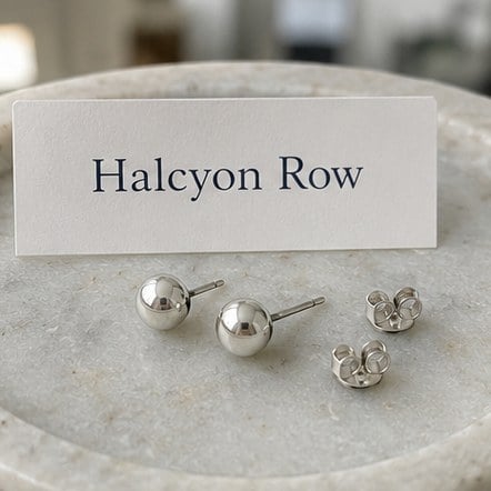 Sterling Silver Earrings with custom branding